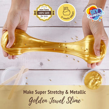 Golden Jewel Slime Kit for Kids 100% Safe & Non Toxic