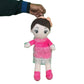 Ellie Rag Doll Plush Soft Toy Wearing Pink Dress for Ages 3 Years and Up, 45cm