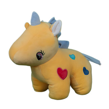 Fairy Unicorn Plush Soft Toy For Ages 3 Years And Up - Yellow, 45cm