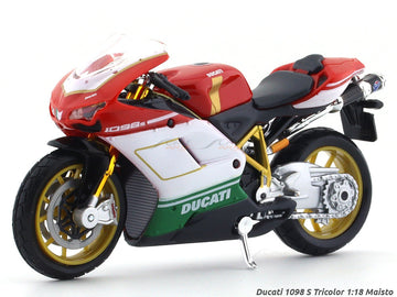 Ducati 1098 S Tricolor 1:18 licensed Scale Model bike collectible