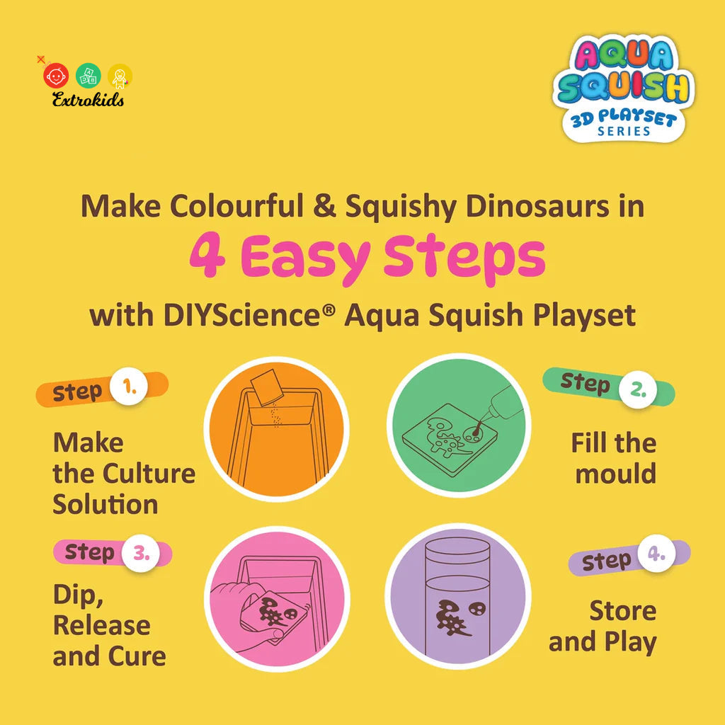 Dinosaur Planet Aqua Squish Kit for Kids 100% Safe & Non Toxic