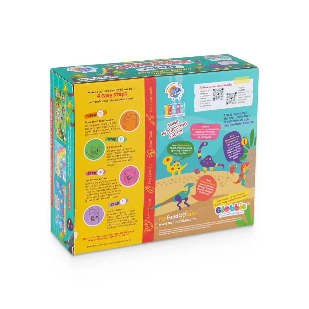 Dinosaur Planet Aqua Squish Kit for Kids 100% Safe & Non Toxic