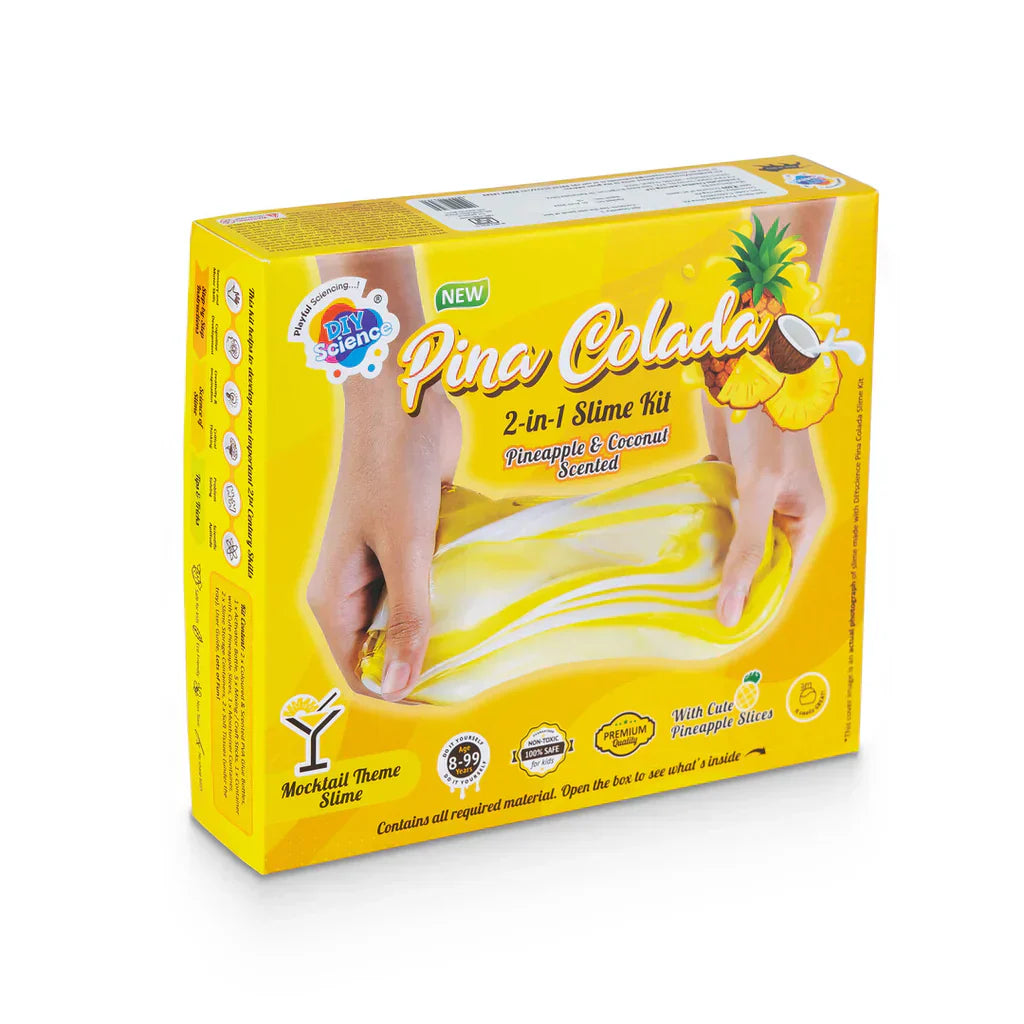 Pina Colada 2-in-1 Slime Kit for Kids 100% Safe & Non Toxic