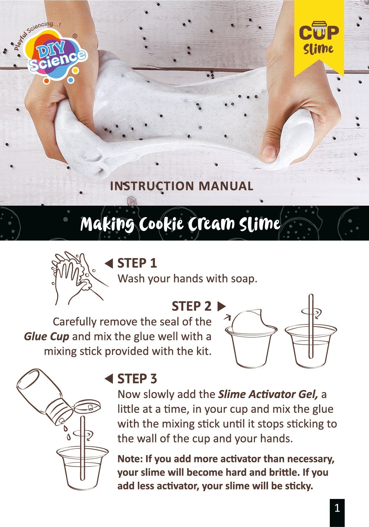 Cookie Cream Slime Kit for Kids 100% Safe & Non Toxic