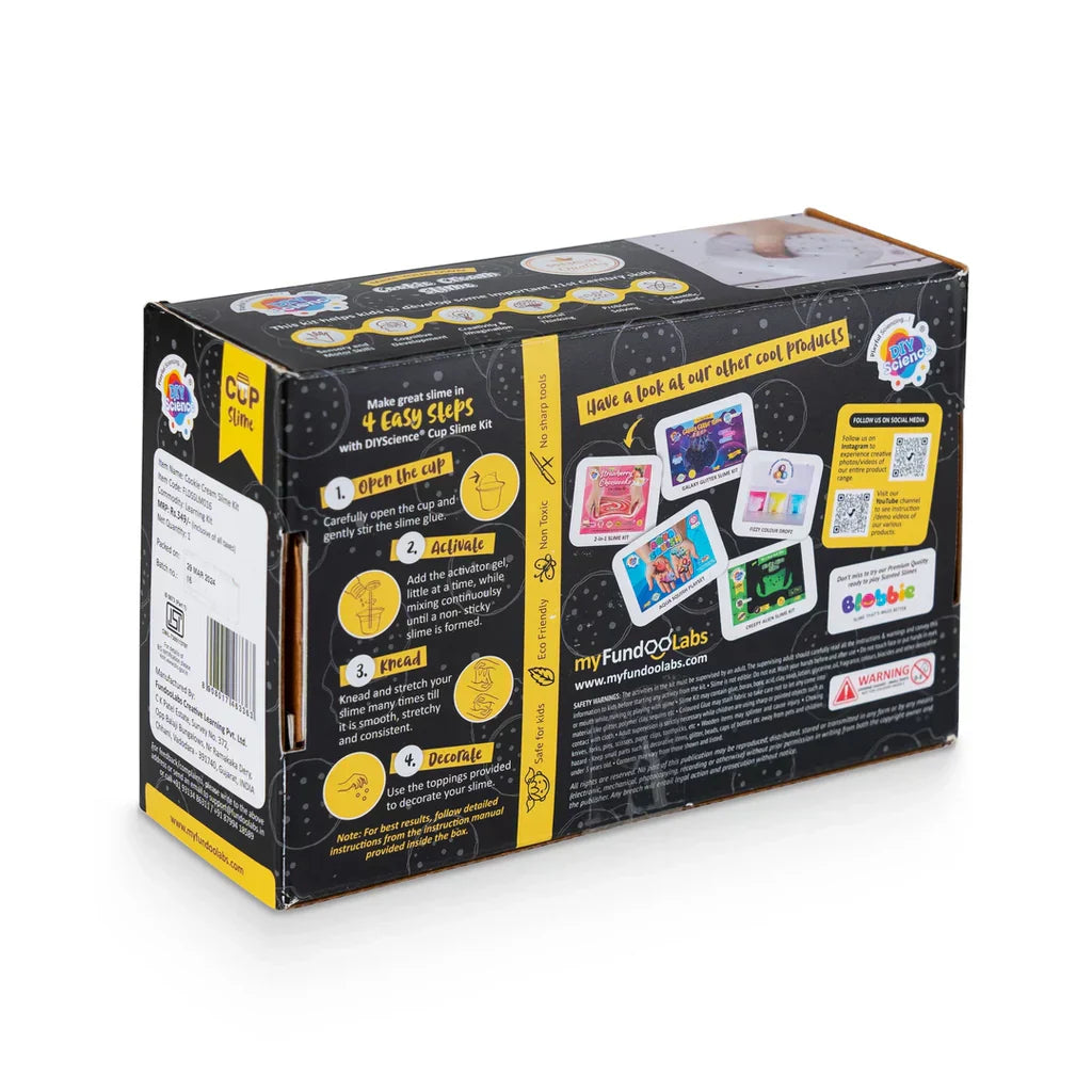 Cookie Cream Slime Kit for Kids 100% Safe & Non Toxic