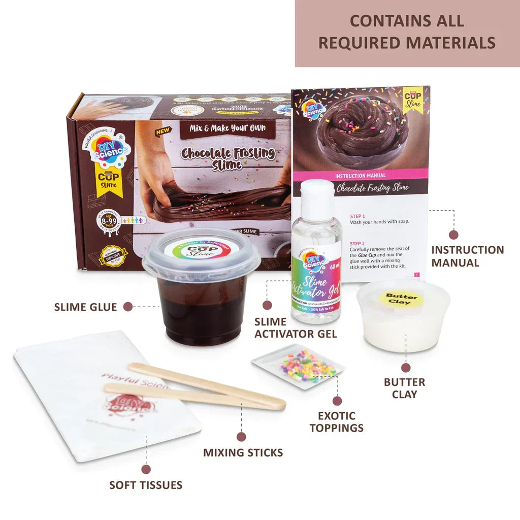 Chocolate Frosting Slime Kit for Kids 100% Safe & Non Toxic