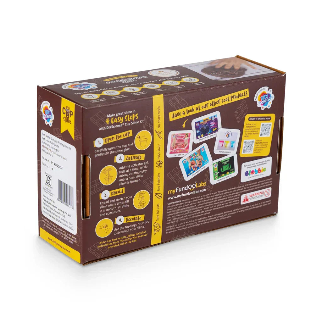 Chocolate Frosting Slime Kit for Kids 100% Safe & Non Toxic