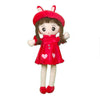 Eva Rag Doll Plush Soft Toy Wearing Red Frock for Ages 3 Years and Up, 45cm