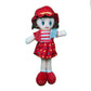 Rag Doll Plush Soft Toy Wearing Red Dress for Ages 3 Years and Up, 40cm
