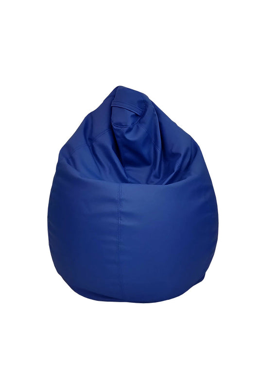 Leather Bean Bag Blue