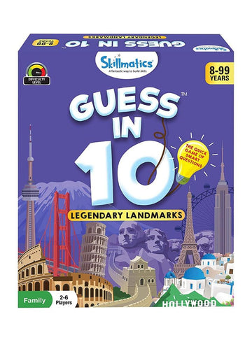 Legendary Landmarks - Guess In 10 (Ages 8-99) | Card Game of Smart Questions | General Knowledge for Families | Gifts for Boys and Girls