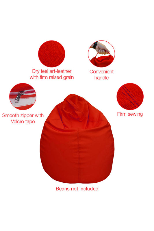 Art Leather Bean Bag Red